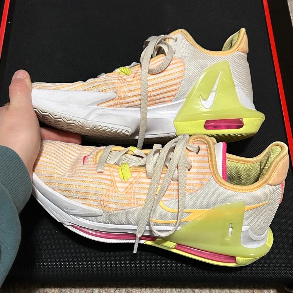 Nike Basketball - White, Yellow, and Pink - Picture 2 of 6